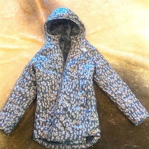 Grey double sided north face jacket